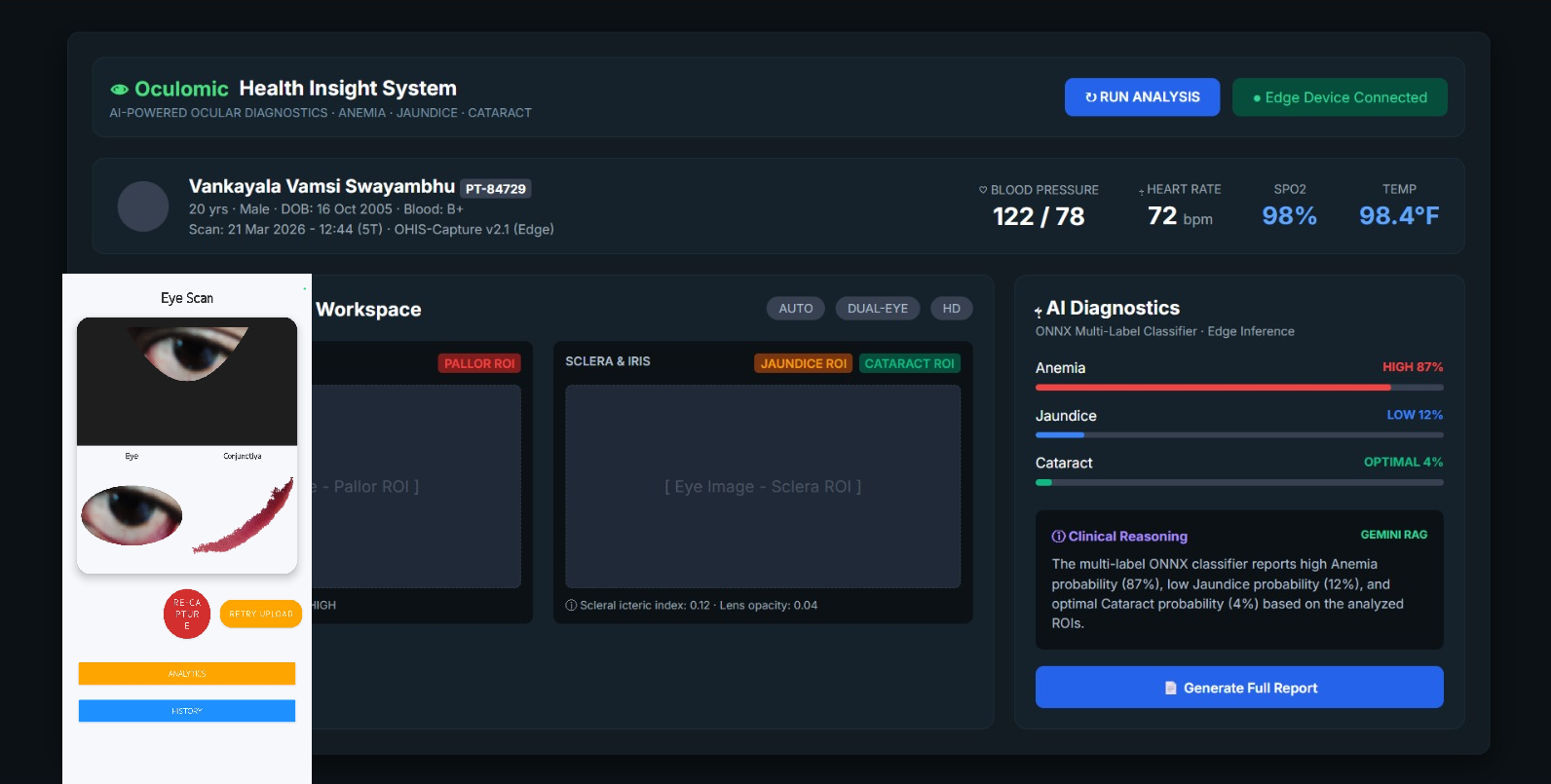 VisionDx Application Preview