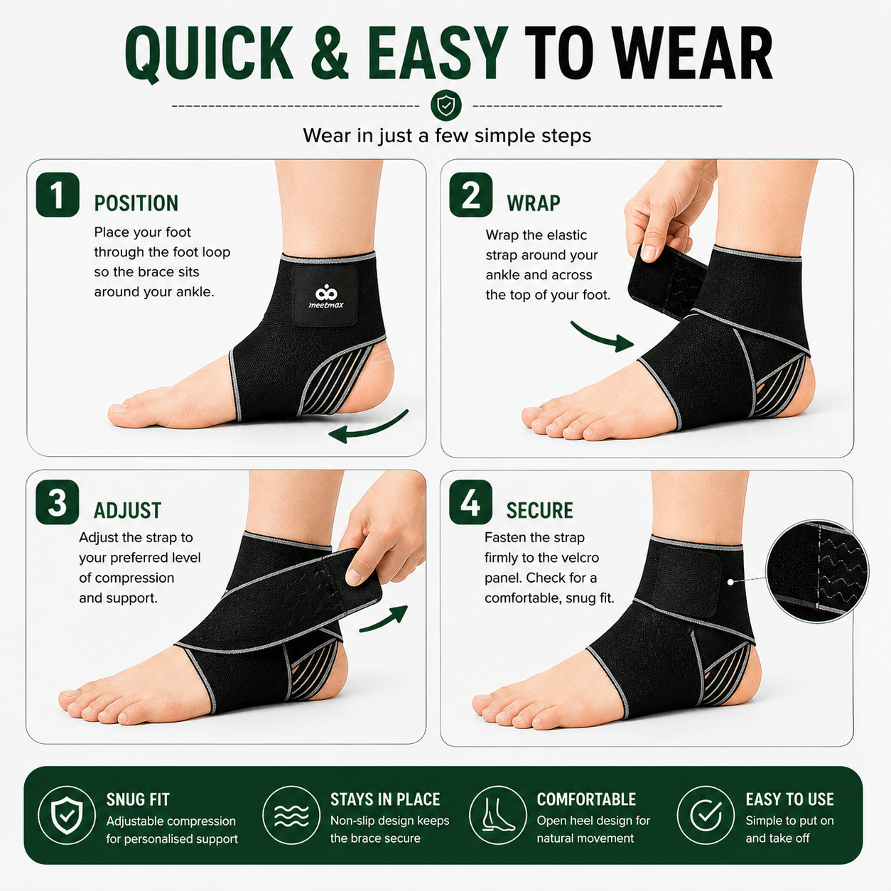 How to wear ankle support brace in simple steps