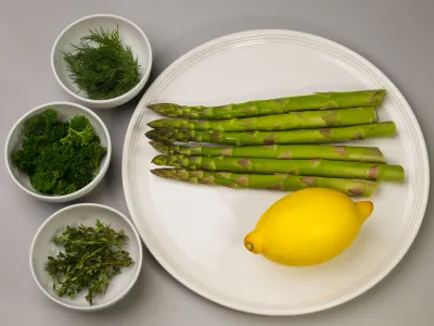 Crispy Lemon Chicken Asparagus Instruction 1