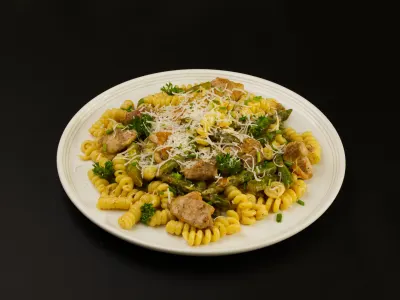 Creamy Lemon Chicken Asparagus Pasta Cover