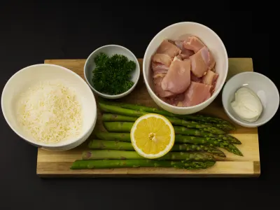 Creamy Lemon Chicken Asparagus Pasta Instruction A
