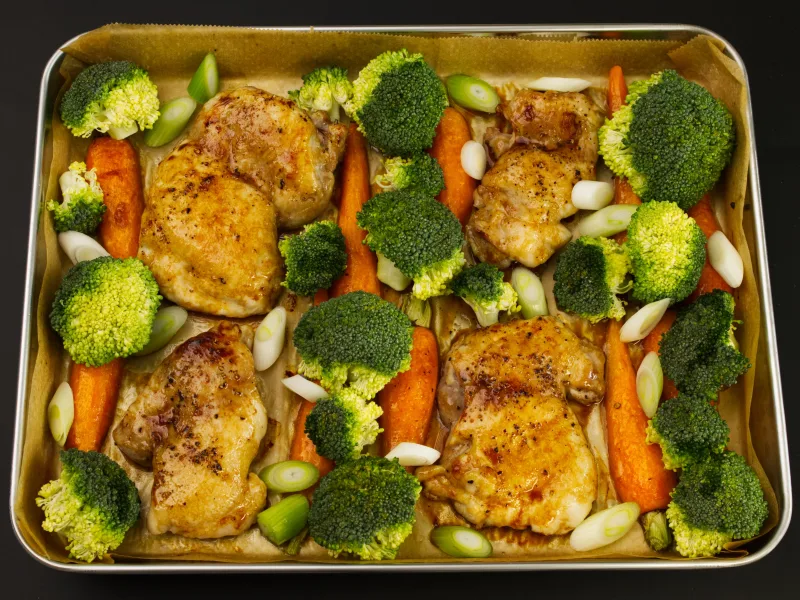 Sheet Pan Chicken Broccoli Instruction D