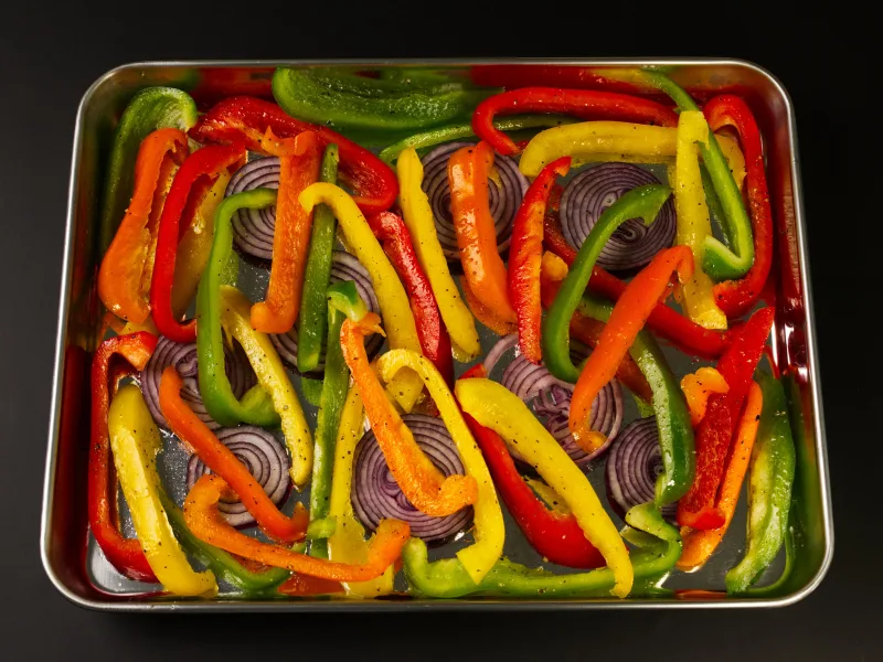 Sheet Pan Mediterranean Chicken with Roasted Bell Peppers and Feta Instruction 2
