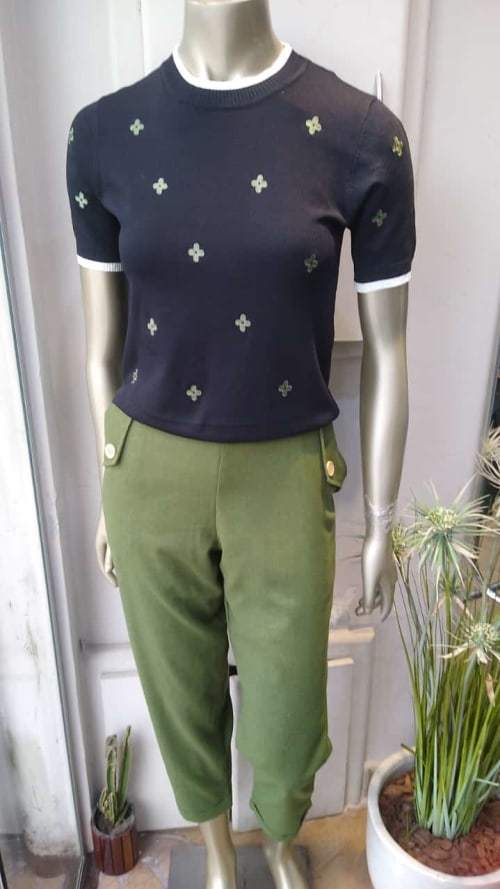Blusa Tricô Manga Curta