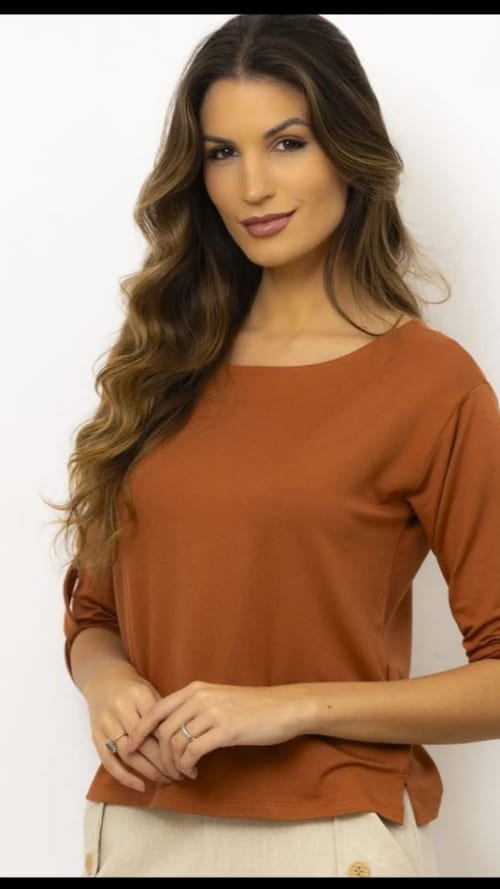 blusa paloma decote canoa