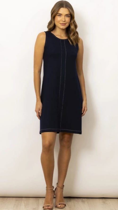 vestido pespontado midi verão 2025