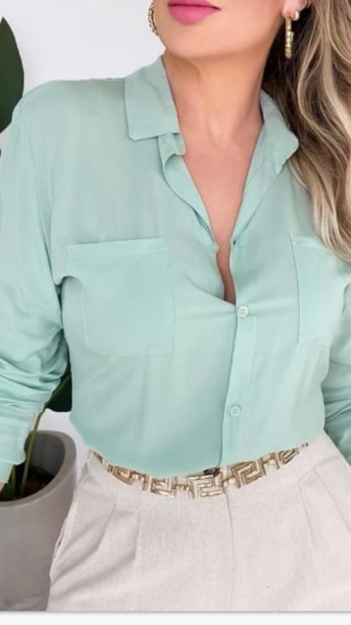 Camisa de algodão Verão 2025