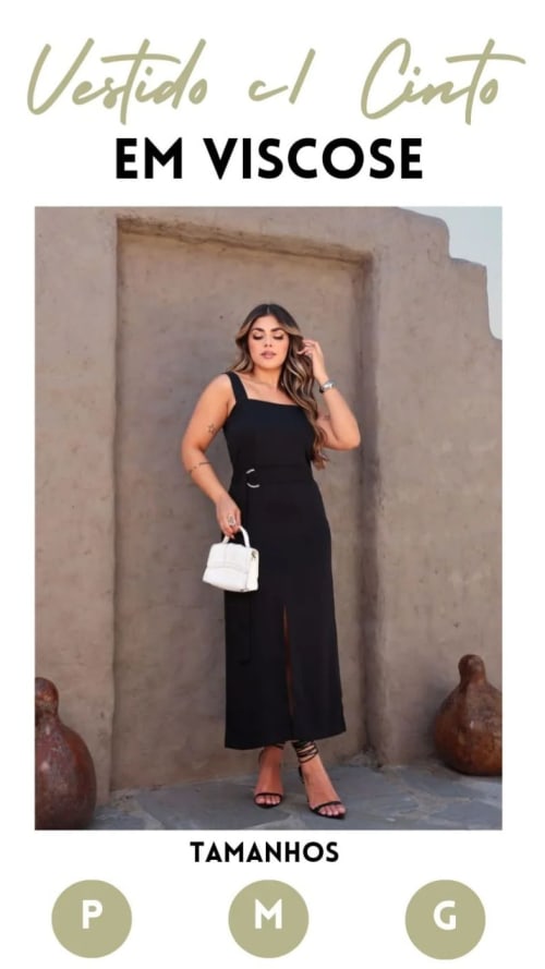 Vestido cinto fivela miniatura 2
