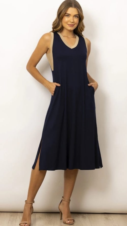 Vestido midi de malha
