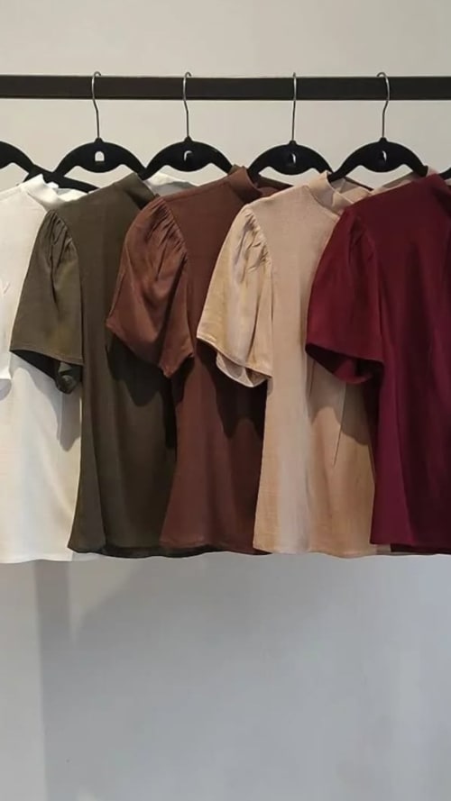 Blusa com drapeado na gola miniatura 4