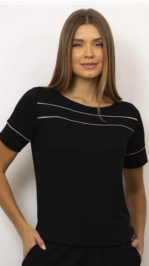 Blusas paloma manga curta