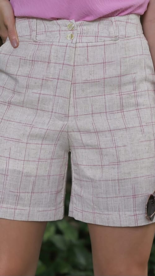 Bermuda alfaiataria xadrez 