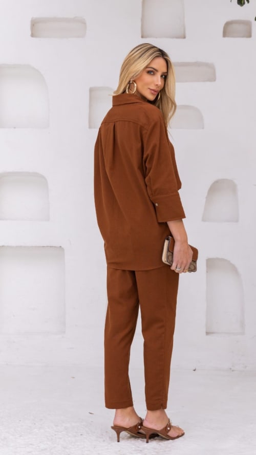 Conjunto linho meia manga miniatura 6