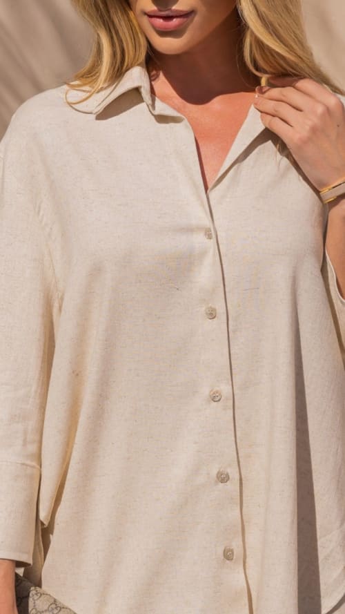 Conjunto linho meia manga miniatura 3