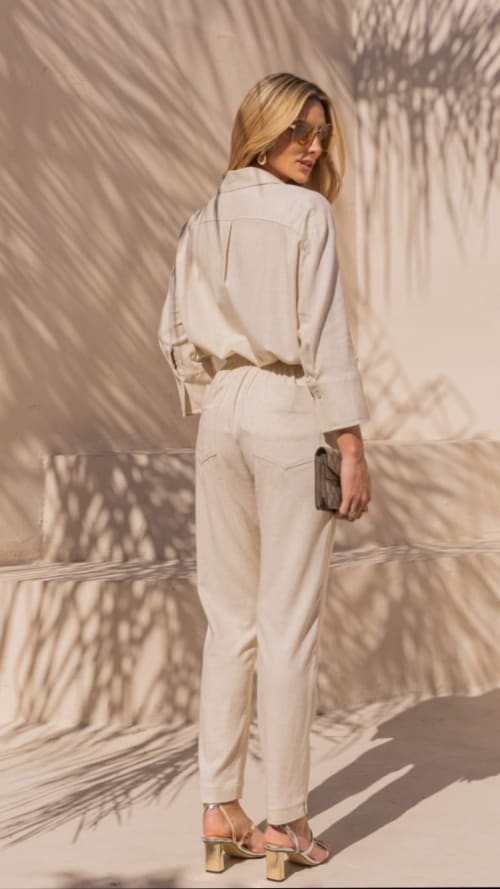 Conjunto linho meia manga miniatura 2