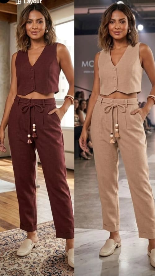 Conjunto linho com colete , foto 2