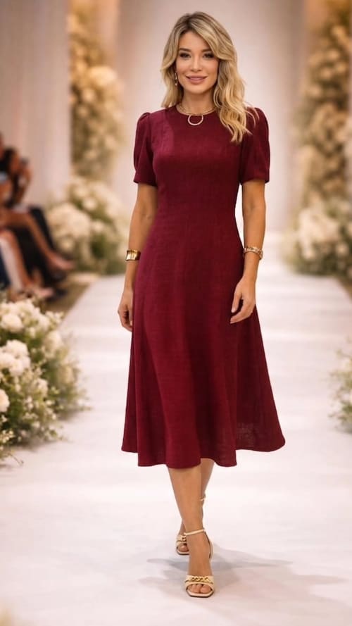 Vestido linho coleção 026
