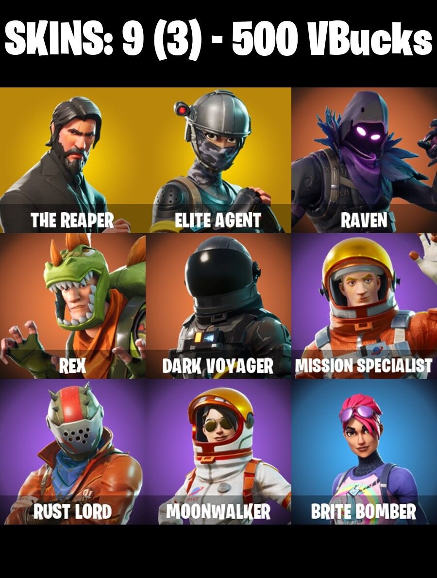 Fortnite Account ( PLAYSTATION / XBOX / PC / NINTENDO ) (The Reaper, Take The L) (9 Skins)