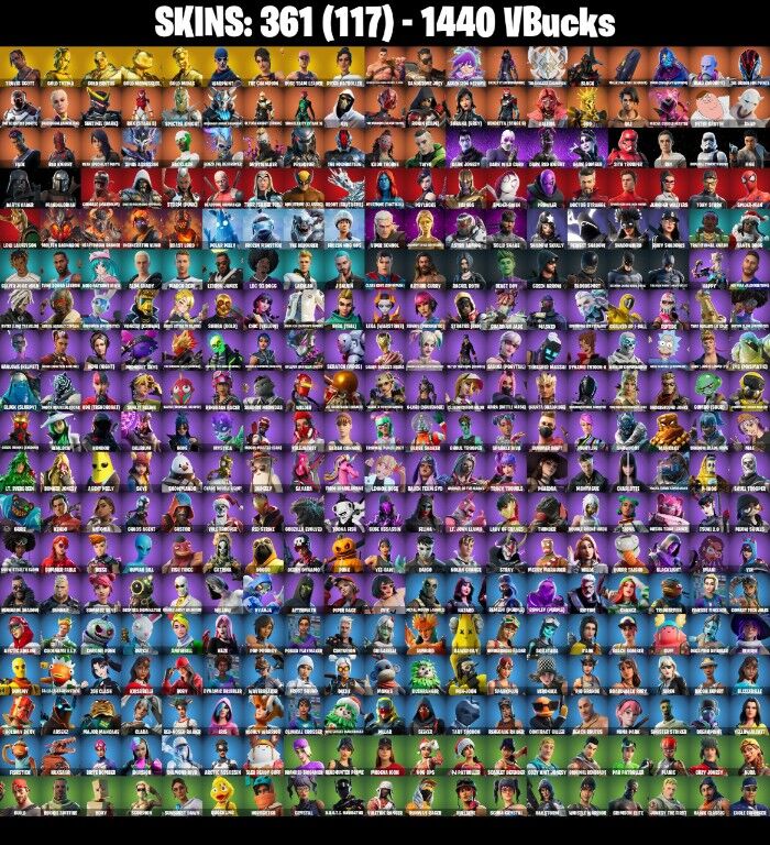 Fortnite Account ( PLAYSTATION / XBOX / PC / NINTENDO ) (Travis Scott) (361 Skins)