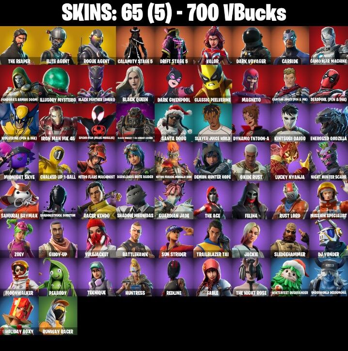 Fortnite Account ( PLAYSTATION / XBOX / PC / NINTENDO ) (The Reaper, Take the L) (65 Skins)