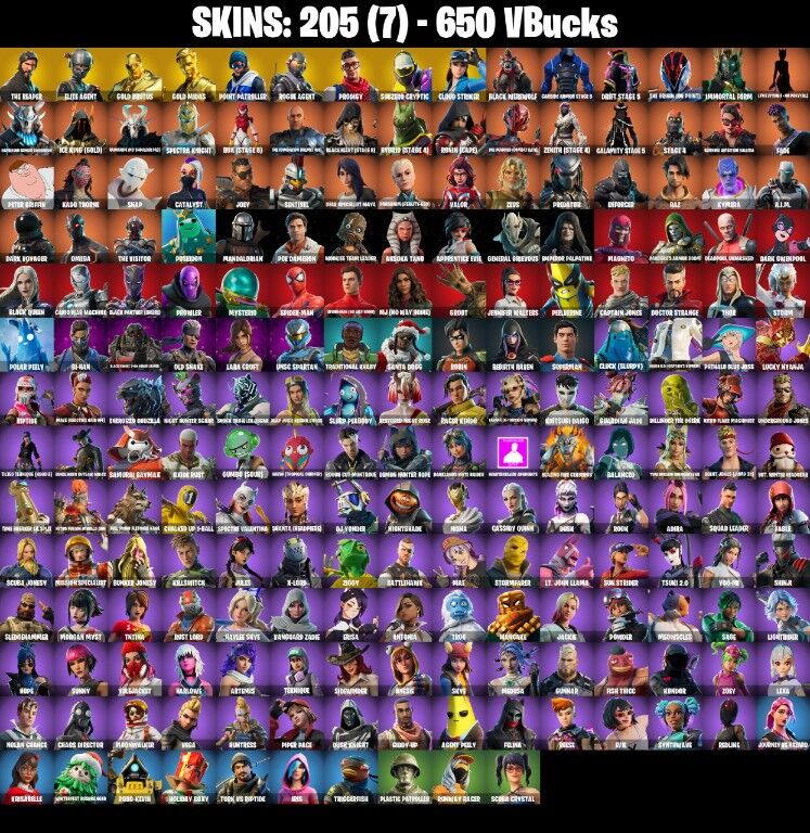 Fortnite Account ( PLAYSTATION / XBOX / PC / NINTENDO ) (The Reaper, Gold Midas, Take the L) (205 Skins)