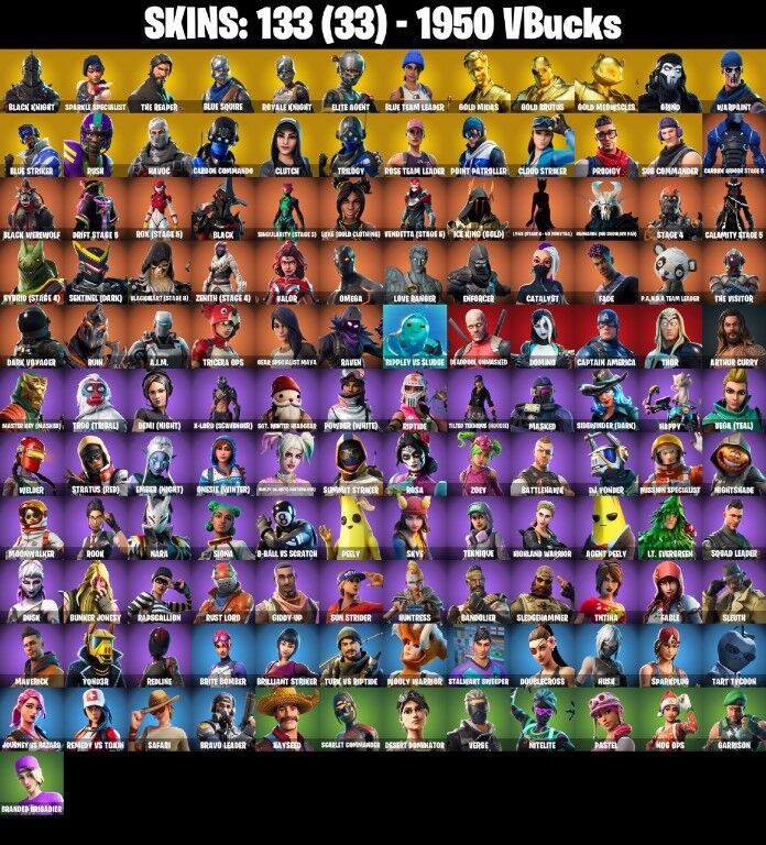 Fortnite Account ( PC / PLAYSTATION / XBOX / NINTENDO ) (BLACK KNIGHT, THE REAPER, OG STW, TAKE THE L, MAKO) (133 Skins)
