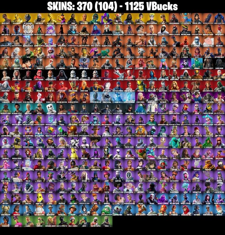 Fortnite Account ( PC / PLAYSTATION / XBOX / NINTENDO ) (Travis Scott, Gold Kratos, Gold Midas) (370 Skins)