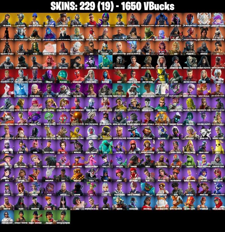 Fortnite Account ( PLAYSTATION / XBOX / PC / NINTENDO ) (The Reaper, Take the L, Mako) (229 Skins)