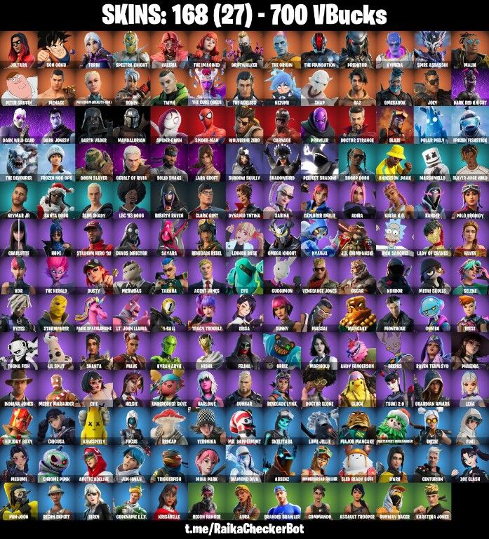 Fortnite Account ( PLAYSTATION / XBOX / PC / NINTENDO ) (NEYMAR JR, REAPER AXE, ANDERSON PAAK, SNOOP DOGG, MARSHMELLO) (168 Skins)
