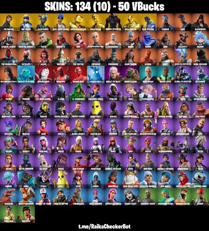 Fortnite Account ( PLAYSTATION / XBOX / PC / NINTENDO ) (THE REAPER, TAKE THE L, NEO VERSA, OMEGA (STAGE 5), GOLD MIDAS, GOLD BRUTUS) (134 Skins)