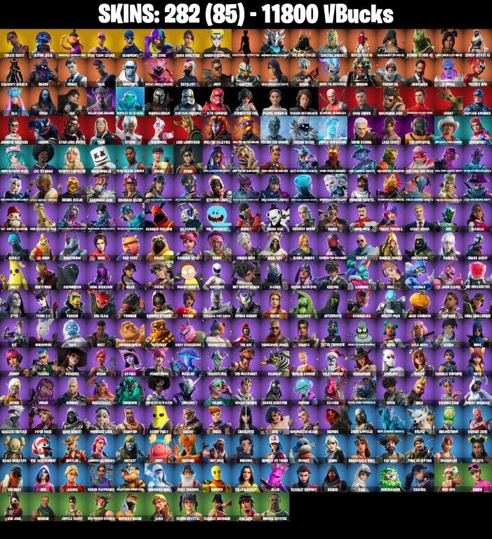 Fortnite Account ( PLAYSTATION / XBOX / PC / NINTENDO ) (Travis Scott, Astro Jack, Fishstick) (282 Skins)