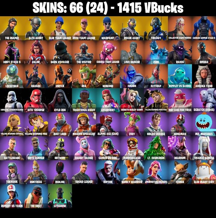 Fortnite Account ( PLAYSTATION / XBOX / PC / NINTENDO ) (THE REAPER) (66 Skins)