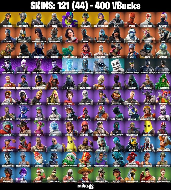 Fortnite Account ( PLAYSTATION / XBOX / PC / NINTENDO ) (THE REAPER, HAVOC, TAKE THE L, ROGUE AGENT) (111 Skins)