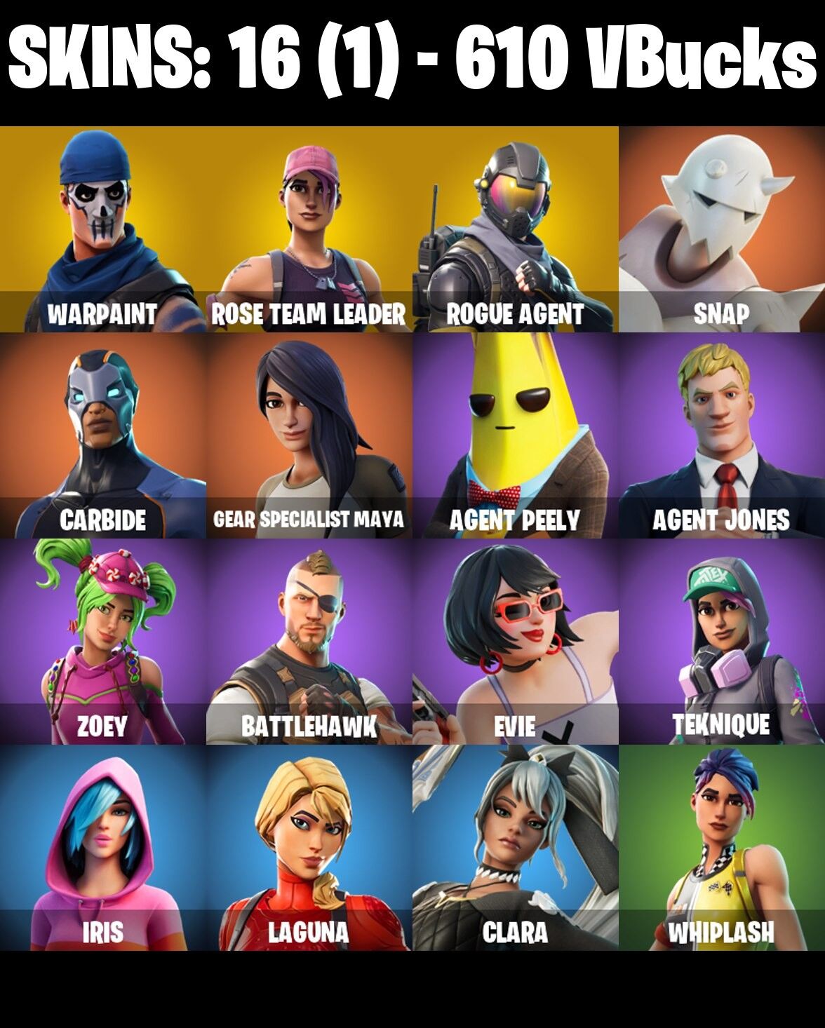 Fortnite Account ( PC / XBOX / NINTENDO ) (ULTIMATE OG STW) (16 Skins)
