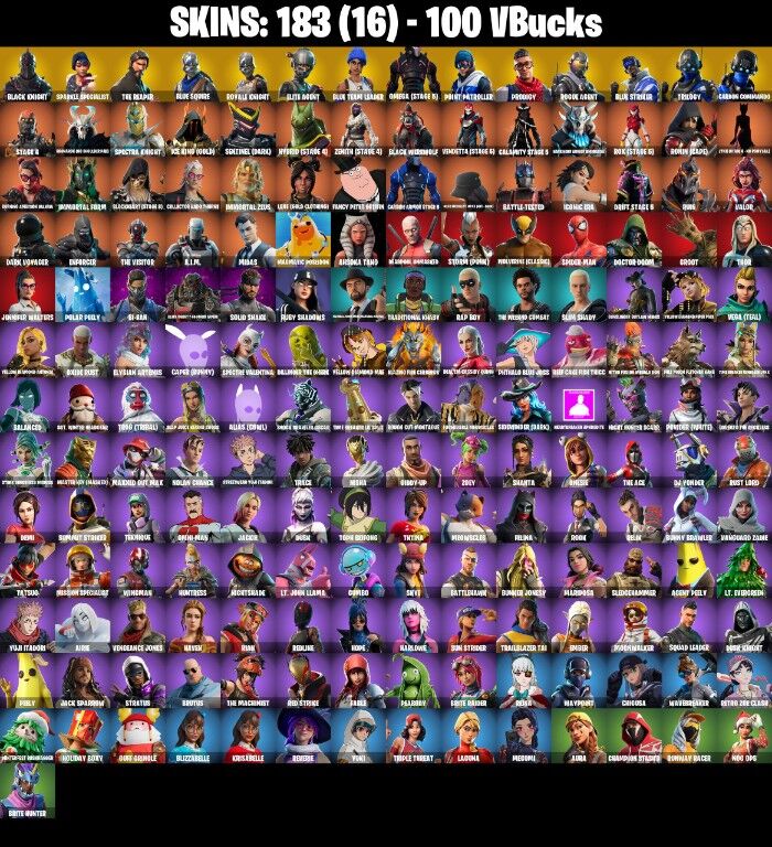 Fortnite Account ( PLAYSTATION / XBOX / PC / NINTENDO ) (BLACK KNIGHT, THE REAPER, MAKO, FLOSS, TAKE THE L) (183 Skins)
