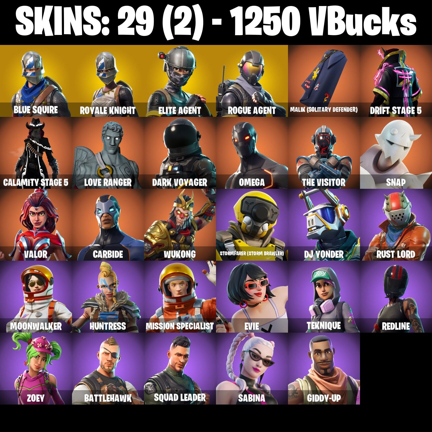 Fortnite Account ( PLAYSTATION / XBOX / PC / NINTENDO ) (Floss, Blue Squire, Take The L) (29 Skins)