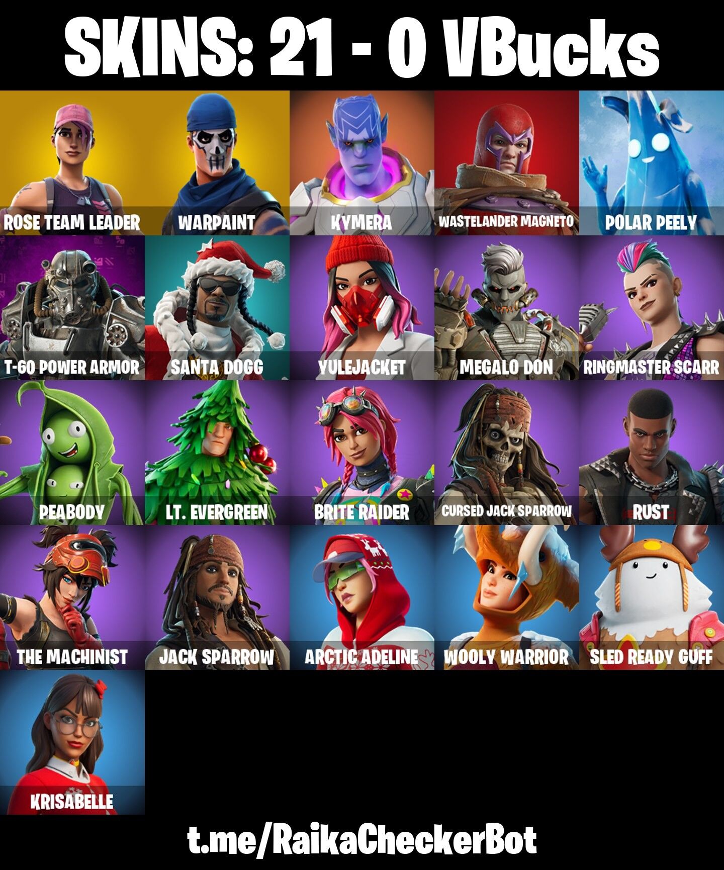 Fortnite Account ( PLAYSTATION / XBOX / PC / NINTENDO ) (Brite Raider, Polar Peely) (21 Skins)