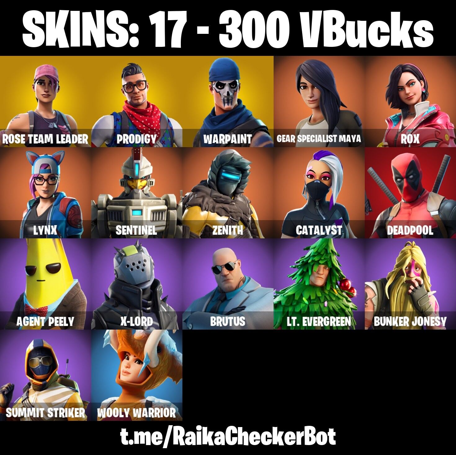 Fortnite Account ( PLAYSTATION / XBOX / PC / NINTENDO ) (PRODIGY, DEADPOOL, AGENT PEELY, OG STW) (17 Skins)