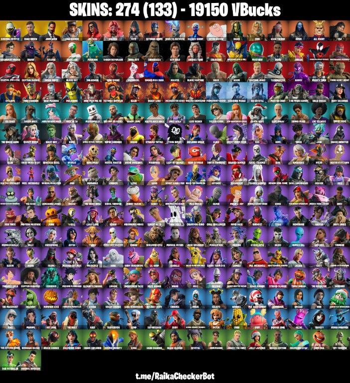 Fortnite Account ( PLAYSTATION / XBOX / PC / NINTENDO ) (JOHN WICK, CANDY AXE) (274 Skins)