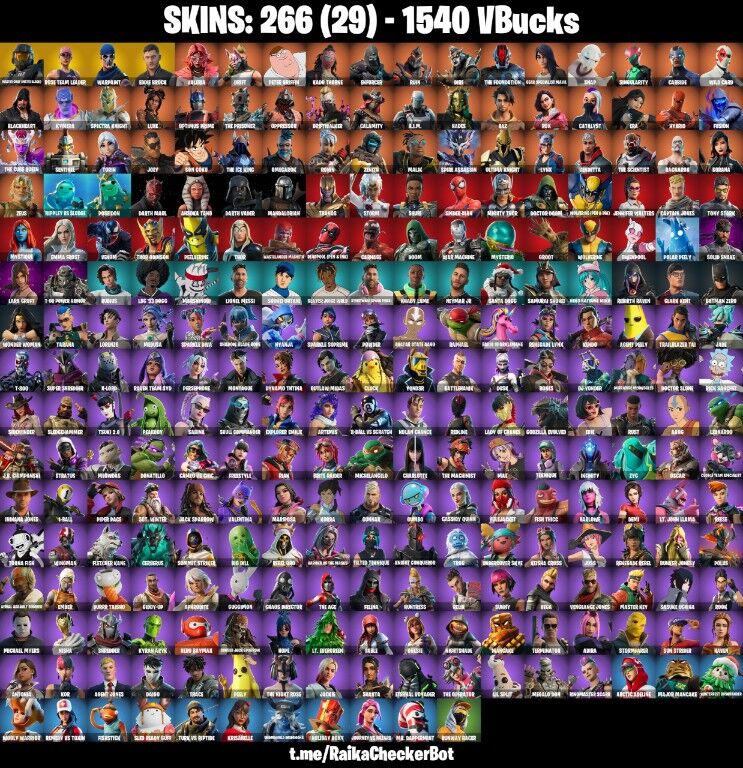 Fortnite Account ( PLAYSTATION / XBOX / PC / NINTENDO ) (MASTER CHIEF (MATTE BLACK), EDDIE BROCK, TAKE THE ELF) (266 Skins)