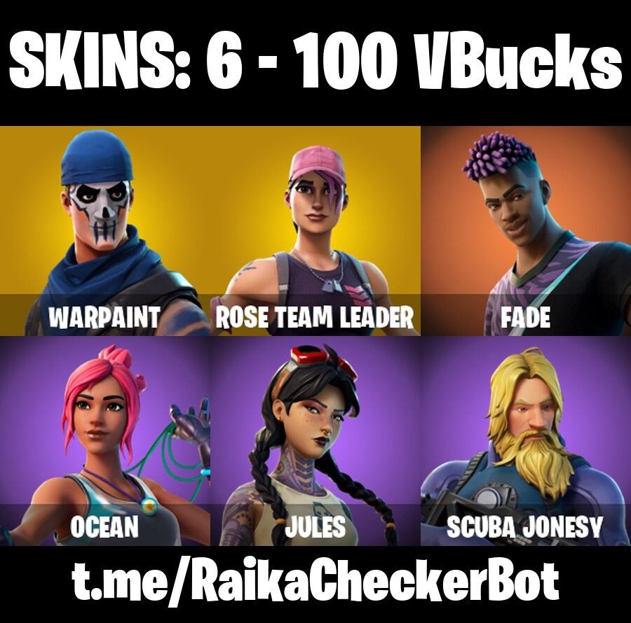 Fortnite Account ( PLAYSTATION / XBOX / PC / NINTENDO ) (FADE, VELVE, OCEAN, JULES, SCUBA JONESY, OL’ WOODY, BASIC BASHER, OHM) (6 Skins)