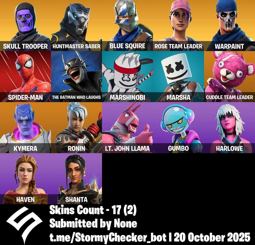 Fortnite Account ( PLAYSTATION / XBOX / PC ) (OG Skull Trooper) (17 Skins)
