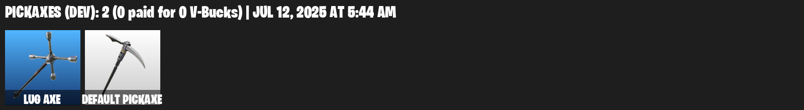 Fortnite Account ( PLAYSTATION / XBOX / PC ) (Lug Axe, Default Pickaxe) (0 Skins)