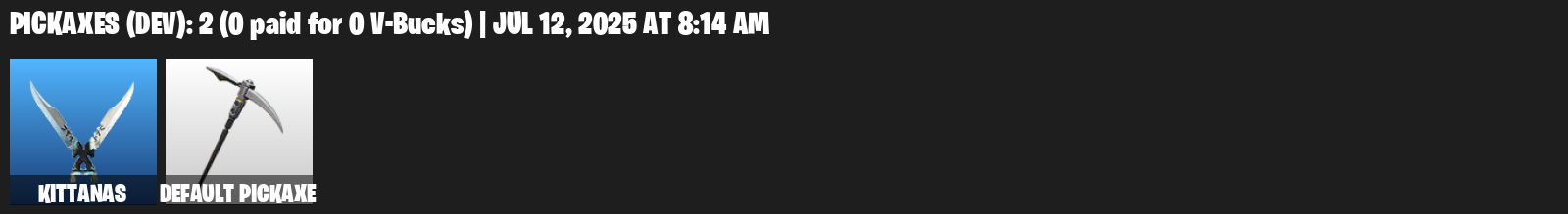 Fortnite Account ( PLAYSTATION / XBOX / PC ) (Kittanas, Default Pickaxe) (0 Skins)