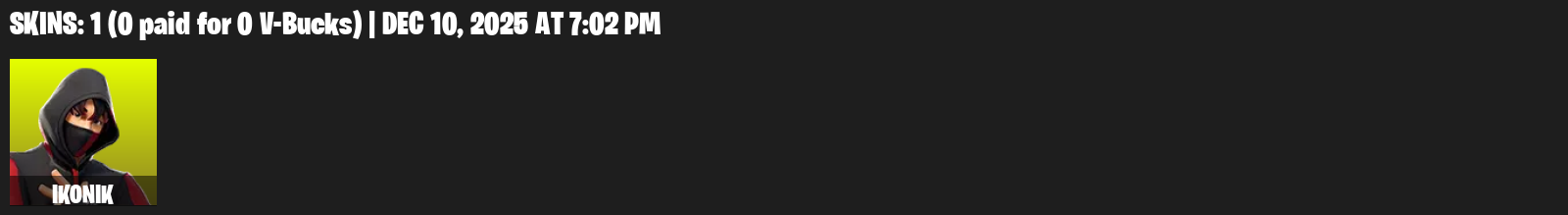 Fortnite Account ( PC / PLAYSTATION ) (IKONIK, Shooting Starstaff, Smash O’-Lantern, Boulder Breakers, Default Pickaxe) (1 Skins)