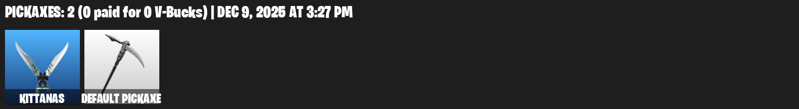 Fortnite Account ( PLAYSTATION / XBOX / PC ) (Kittanas, Default Pickaxe) (0 Skins)