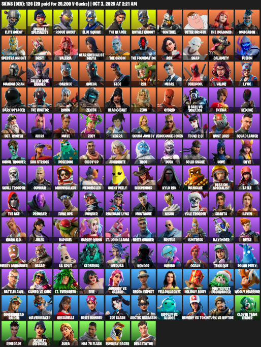 Fortnite Account ( PC / PLAYSTATION ) (Take The L, Floss, Sparkle Specialist, Royale Knight, The Reaper, Elite Agent, Blue Squire, Omega, Rogue Agent) (126 Skins)
