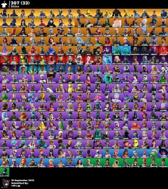 Fortnite Account ( PC / XBOX ) (OG STW, Indigo Kuno, Black Knight, Sparkle Specialist, Travis Scott, Merry Minty Axe, Royale Knight, Elite Agent, Blue Team Leader) (307 Skins)