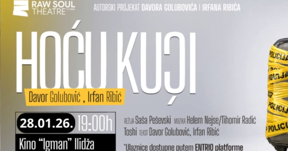 Pozorišna predstava „Hoću kući“ 28. januara u Domu kulture Ilidža