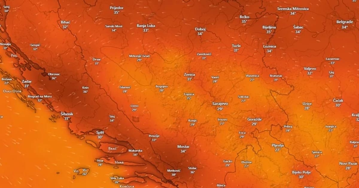 Temperature u BiH od danas idu i na 40 stepeni, narednih dana bez osvježenja